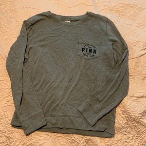 Grey VS Pink Pocketed Sweatshirt